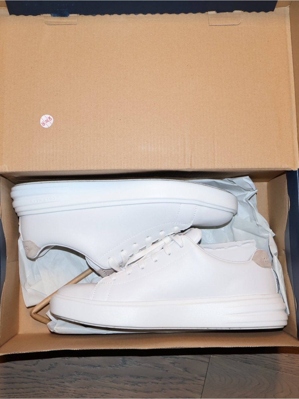 Cole Haan Men's All-White Leather Low-Top Sneakers